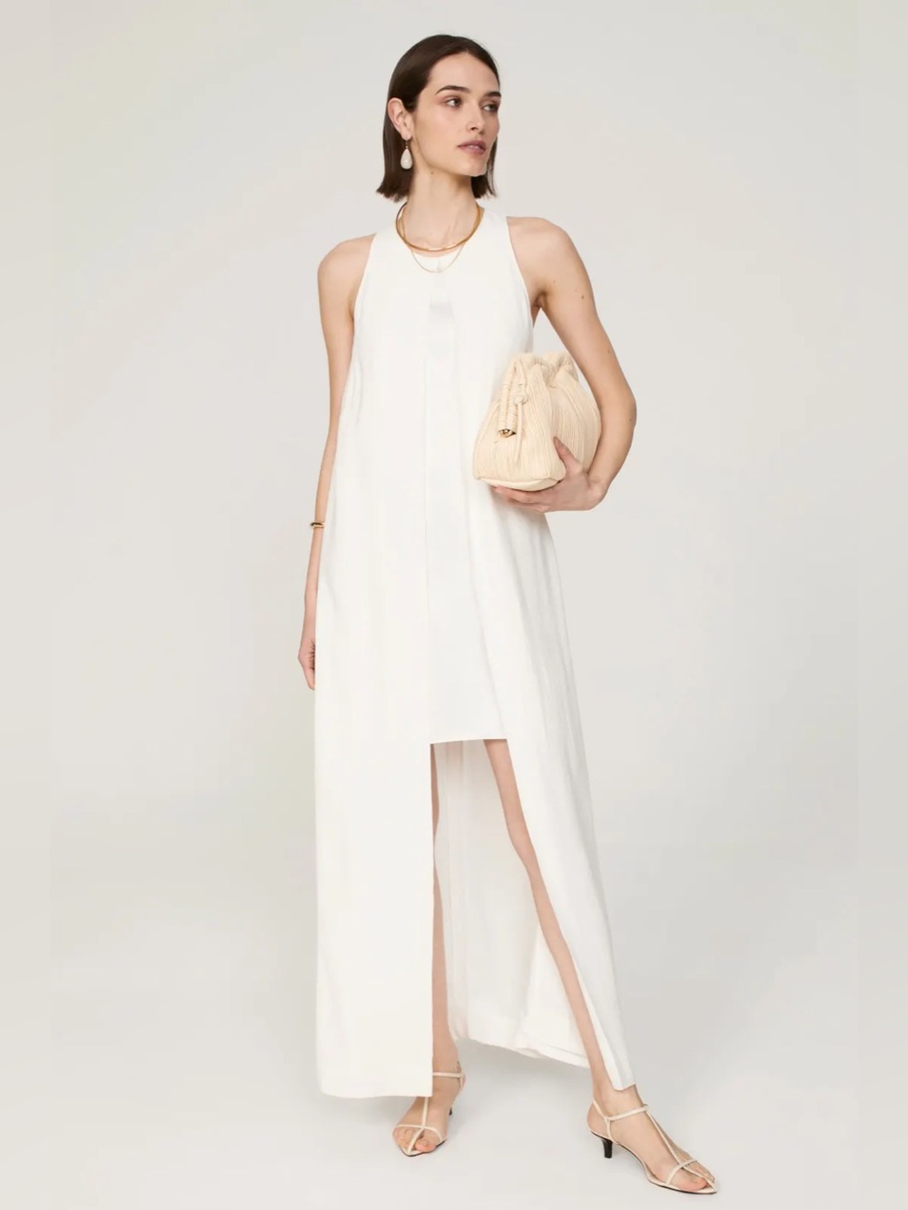 Rosetta Getty White Cape Mini Dress; Sz 2